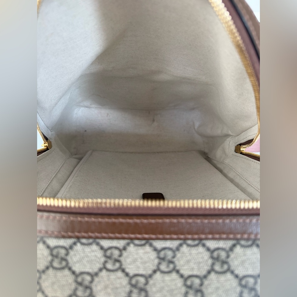 Gucci Beige and Brown Monogram Backpack - Picture 7 of 12